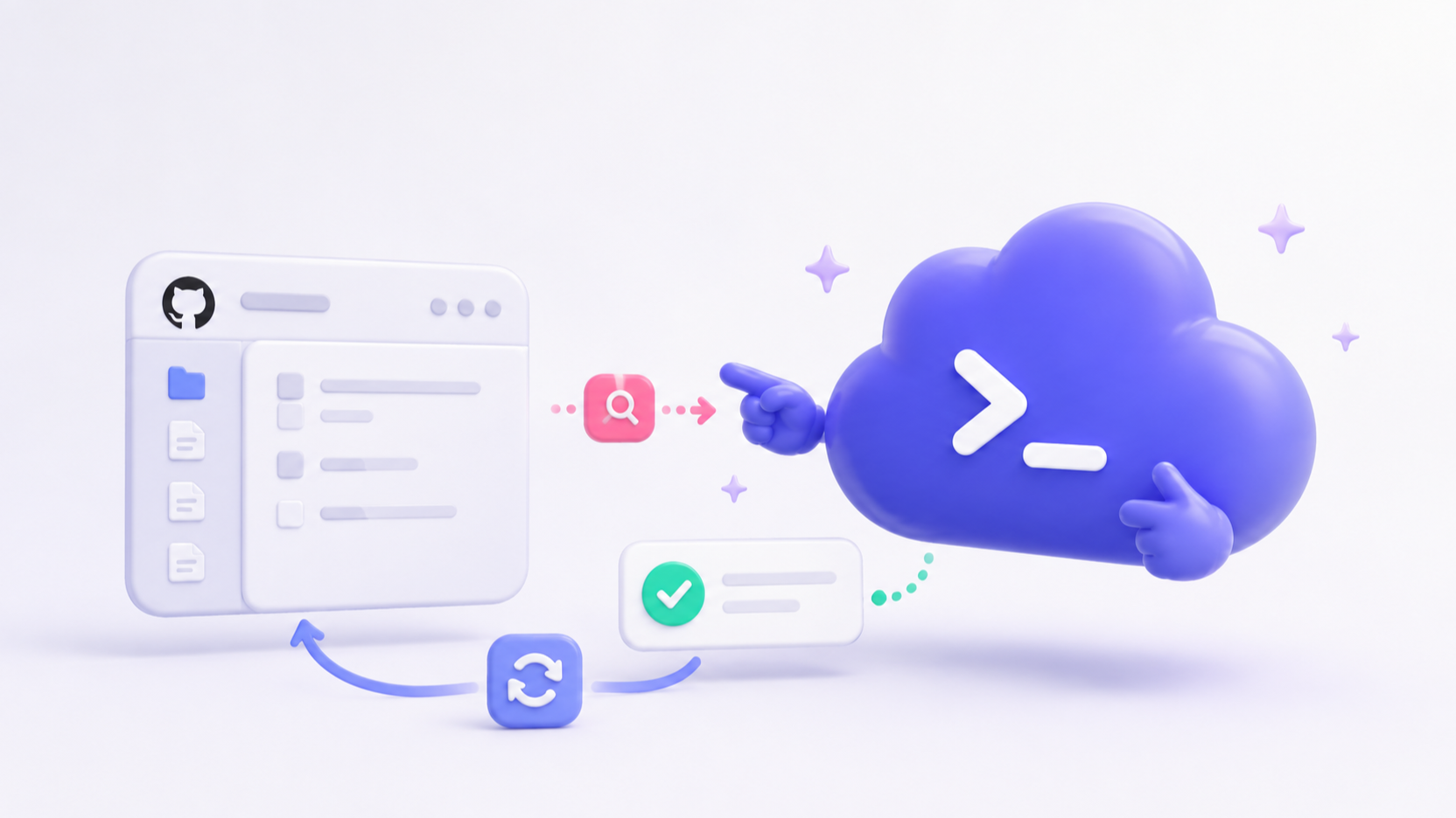 GitHubのリポジトリを検索、分析、更新するCodexのキャラクター